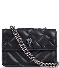 Kurt Geiger London Micro Kensington Silver Hardware Quilted Crossbody Bag