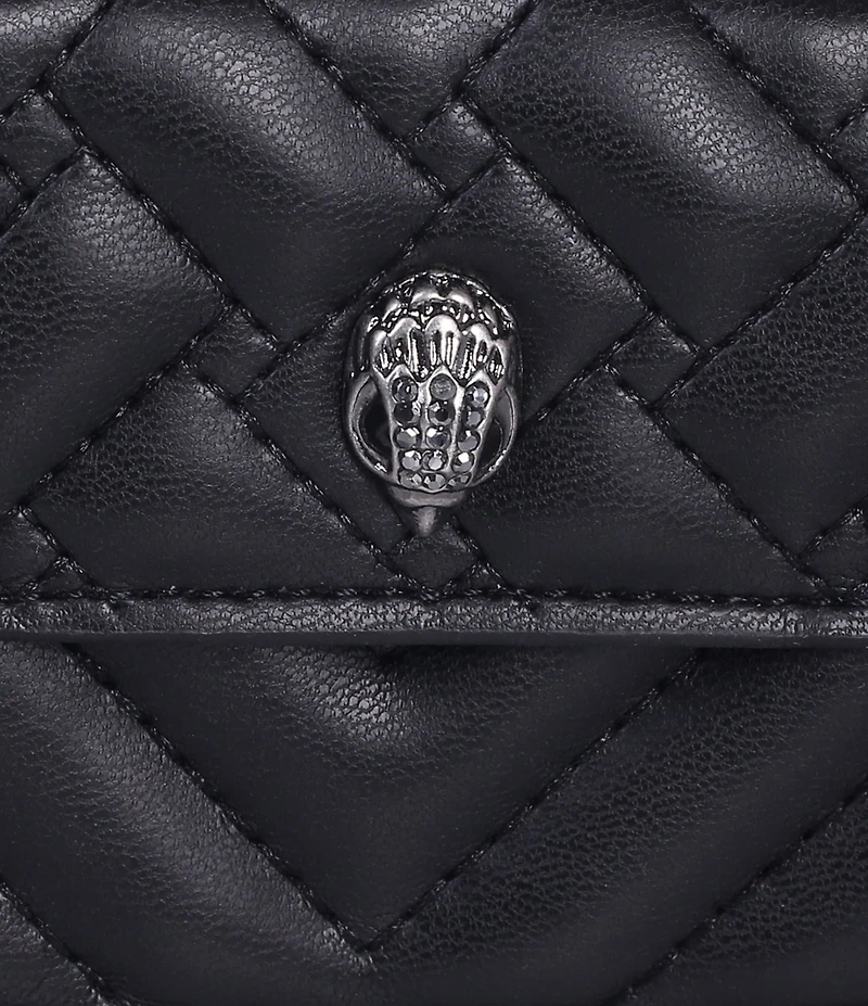 Kurt Geiger London Micro Kensington Silver Hardware Quilted Crossbody Bag