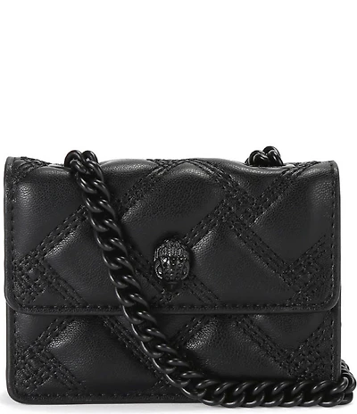 Kurt Geiger London Micro Kensington Triple Stiched Quilted Chain Crossbody Bag