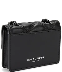 Kurt Geiger London Micro Kensington Triple Stiched Quilted Chain Crossbody Bag