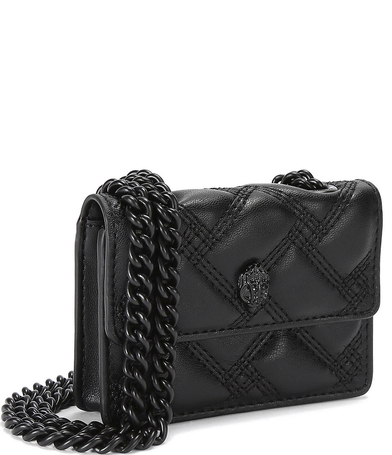 Kurt Geiger London Micro Kensington Triple Stiched Quilted Chain Crossbody Bag