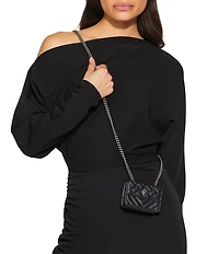 Kurt Geiger London Micro Kensington Quilted Chain Crossbody Bag