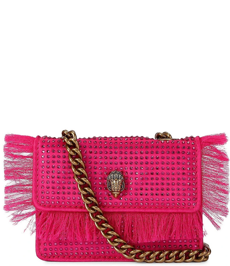 Kurt Geiger London Micro Kensington Rhinestone Fringe Crossbody Bag