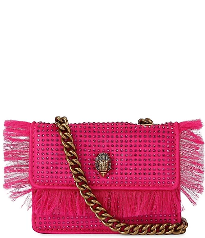 Kurt Geiger London Micro Kensington Rhinestone Fringe Crossbody Bag