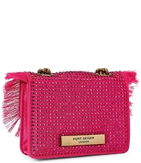 Kurt Geiger London Micro Kensington Rhinestone Fringe Crossbody Bag