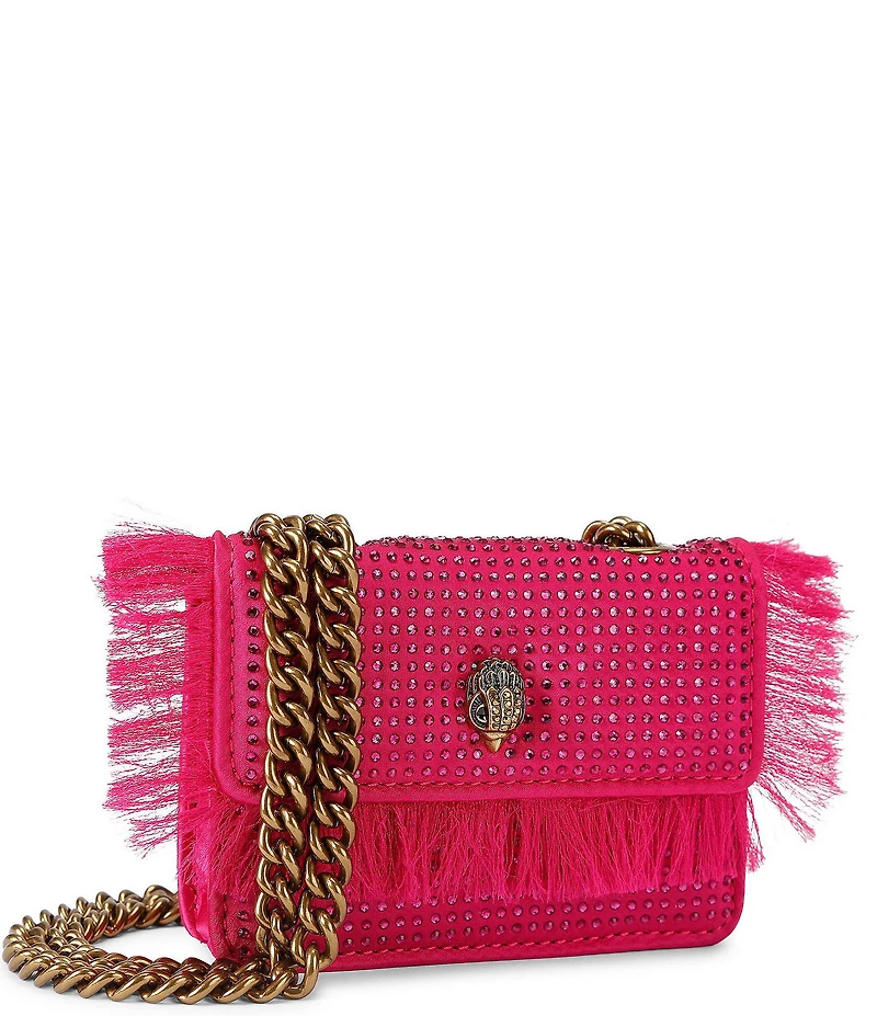 Kurt Geiger London Micro Kensington Rhinestone Fringe Crossbody Bag