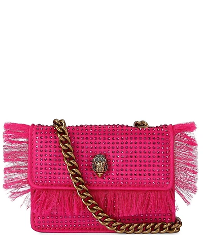 Kurt Geiger London Micro Kensington Rhinestone Fringe Crossbody Bag