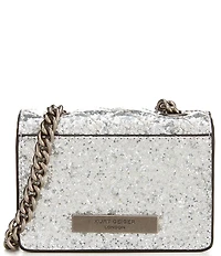 Kurt Geiger London Micro Metallic Sequin Chain Crossbody Bag