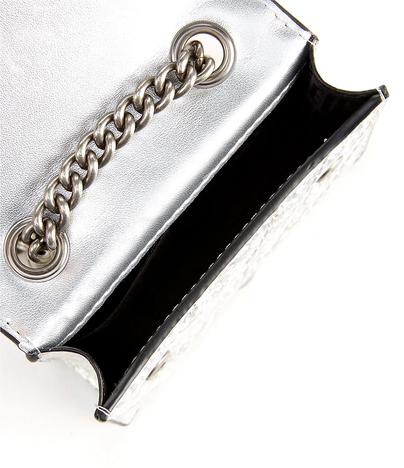 Kurt Geiger London Micro Metallic Sequin Chain Crossbody Bag