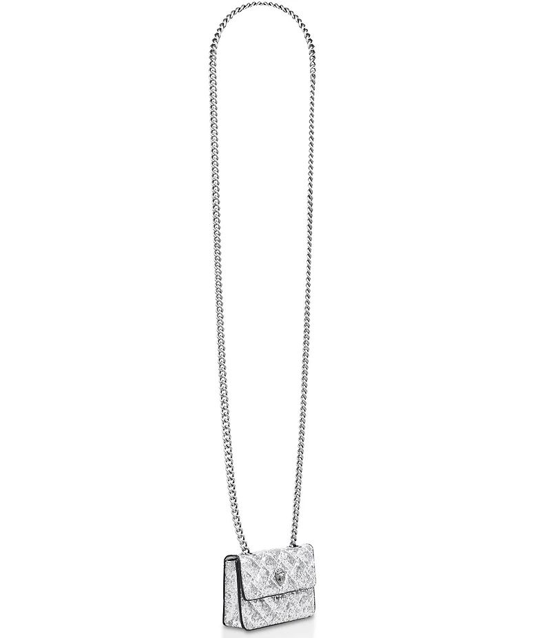 Kurt Geiger London Micro Metallic Sequin Chain Crossbody Bag