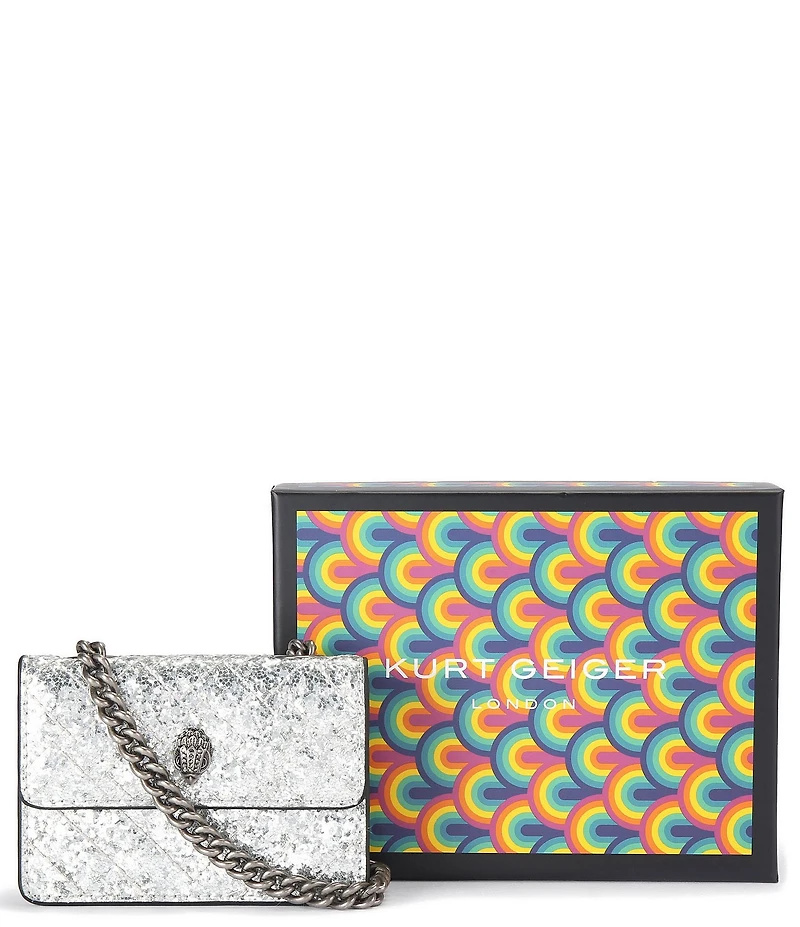 Kurt Geiger London Micro Metallic Sequin Chain Crossbody Bag
