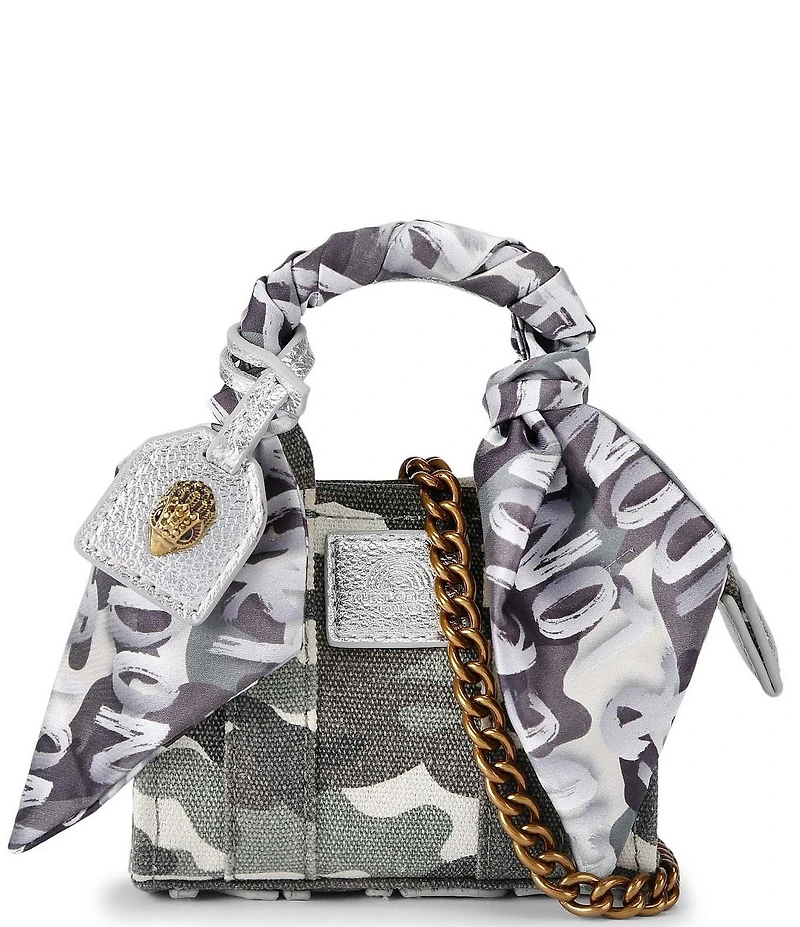 Kurt Geiger London Micro Southbank Camo Crossbody Scarf Handle Bag