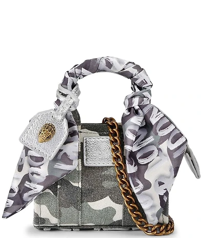 Kurt Geiger London Micro Southbank Camo Crossbody Scarf Handle Bag