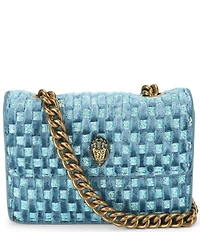 Kurt Geiger London Micro Velvet Kensington Chain Strap Crossbody Bag
