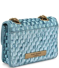 Kurt Geiger London Micro Velvet Kensington Chain Strap Crossbody Bag
