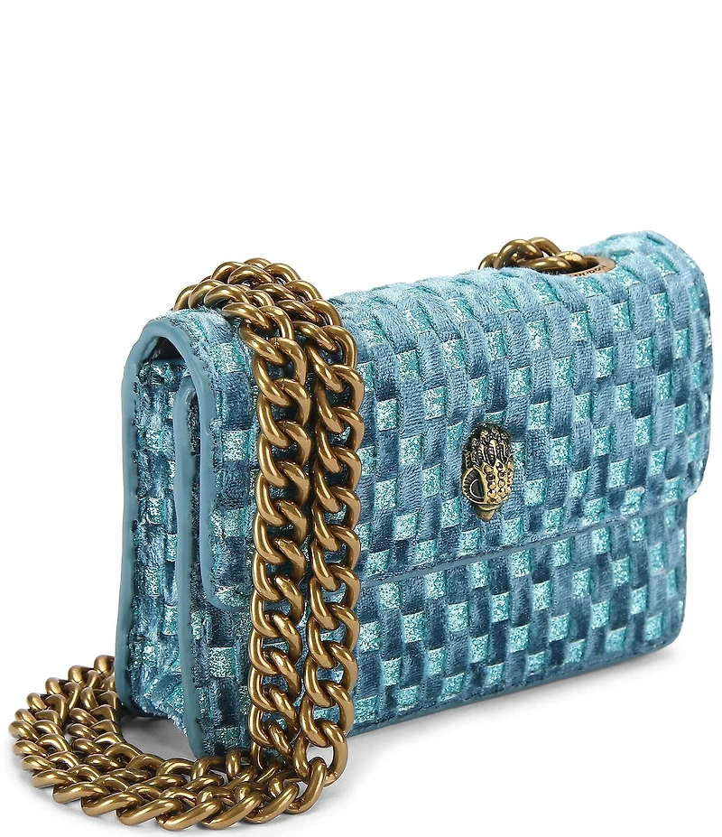 Kurt Geiger London Micro Velvet Kensington Chain Strap Crossbody Bag
