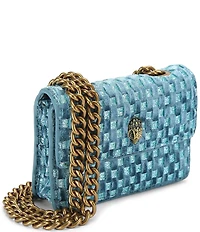 Kurt Geiger London Micro Velvet Kensington Chain Strap Crossbody Bag