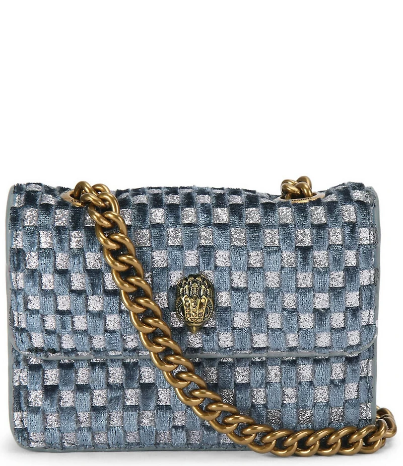 Kurt Geiger London Micro Velvet Kensington Chain Strap Crossbody Bag