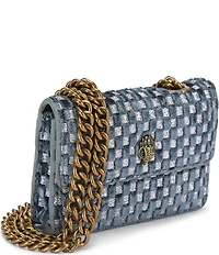 Kurt Geiger London Micro Velvet Kensington Chain Strap Crossbody Bag