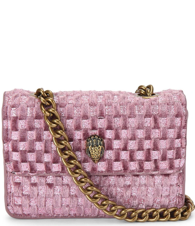 Kurt Geiger London Micro Velvet Kensington Chain Strap Crossbody Bag