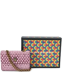 Kurt Geiger London Micro Velvet Kensington Chain Strap Crossbody Bag