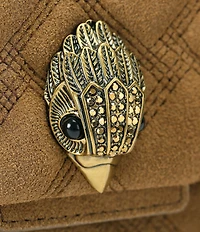 Kurt Geiger London Mini Kensington Triple Stitched Quilted Suede Crossbody Bag