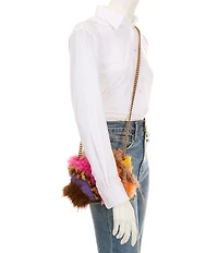 Kurt Geiger London Mini Kensington Faux Fur Crossbody Bag
