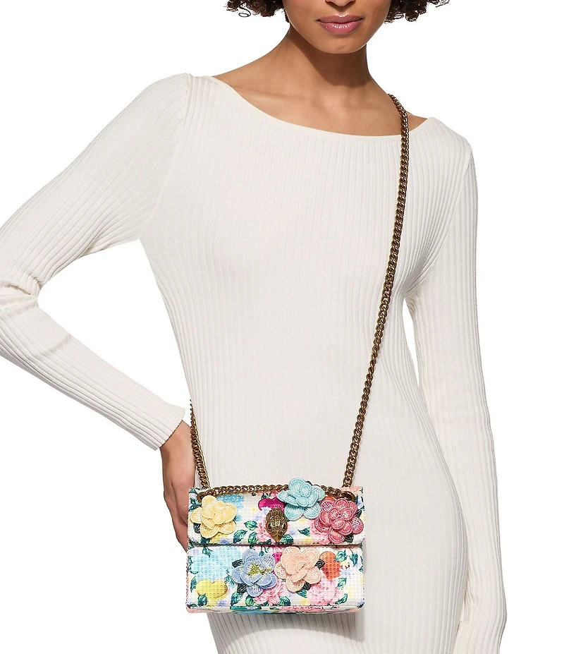 Kurt Geiger London Mini Kensington Flower Crossbody Bag