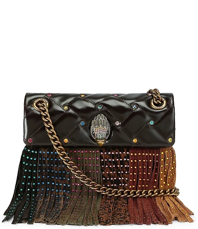 Kurt Geiger London Mini Kensington Rhinestoned Fringe Crossbody Bag