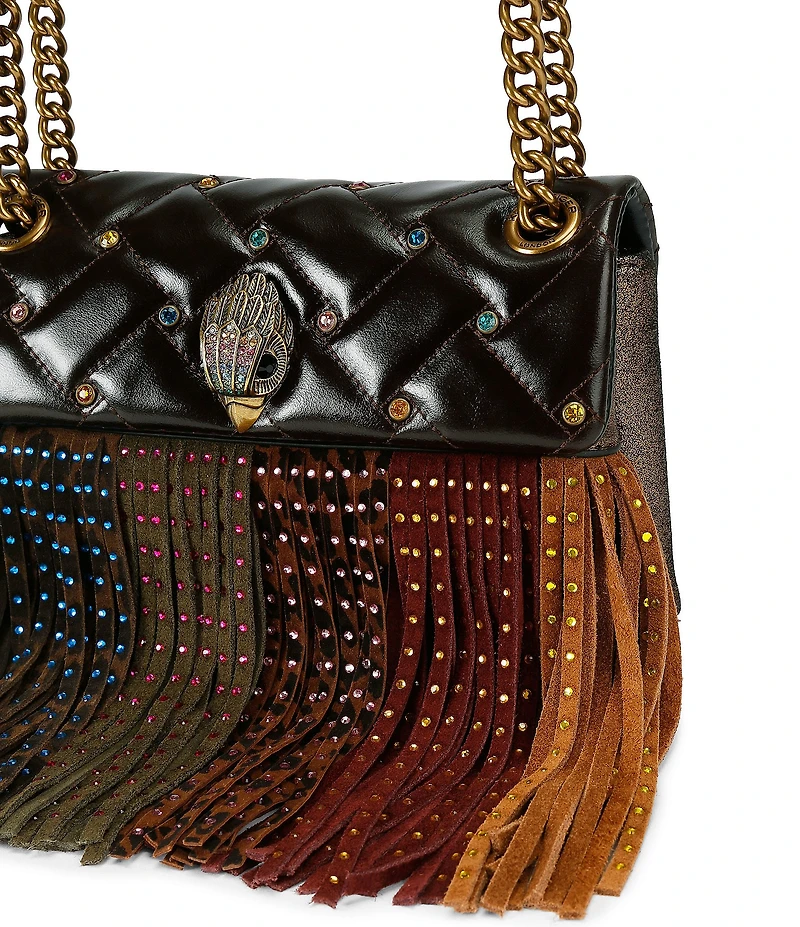 Kurt Geiger London Mini Kensington Rhinestoned Fringe Crossbody Bag