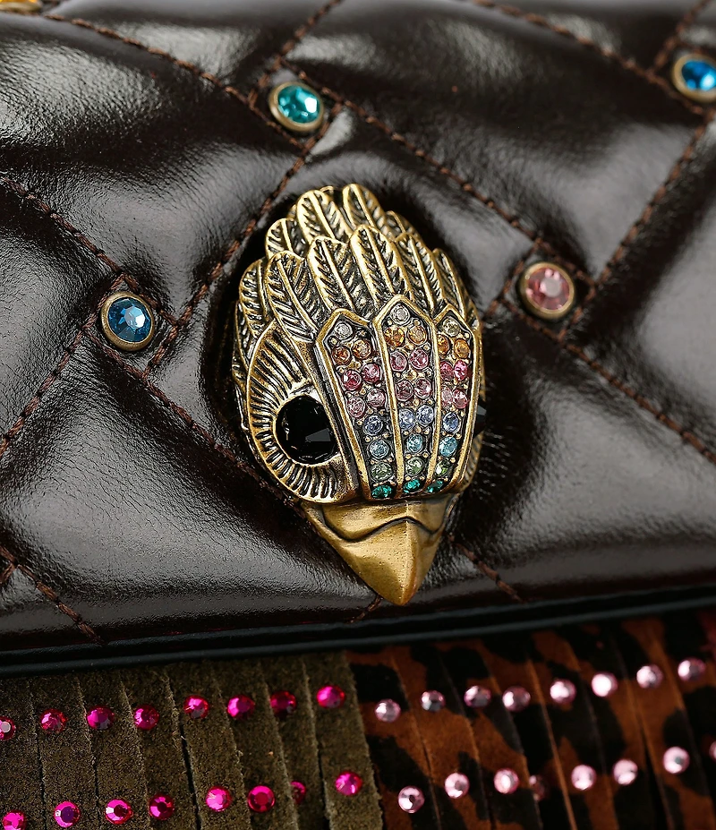 Kurt Geiger London Mini Kensington Rhinestoned Fringe Crossbody Bag