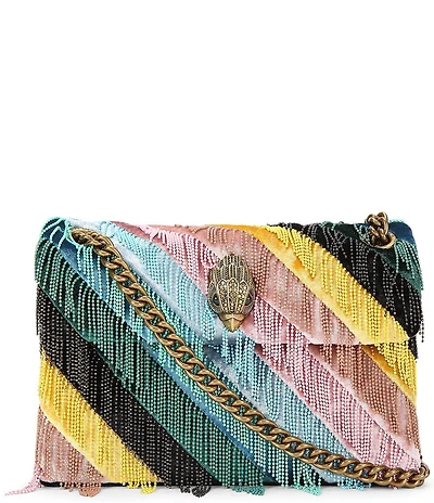 Kurt Geiger London Mini Kensington Beaded Fringe Crossbody Bag