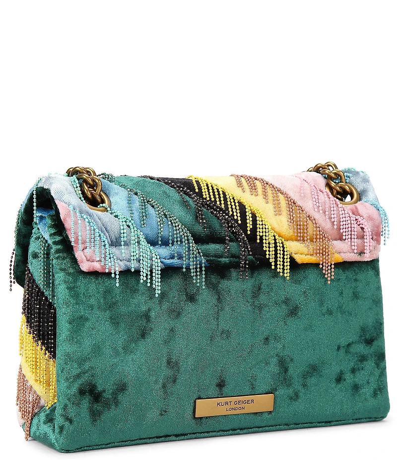 Kurt Geiger London Mini Kensington Beaded Fringe Crossbody Bag
