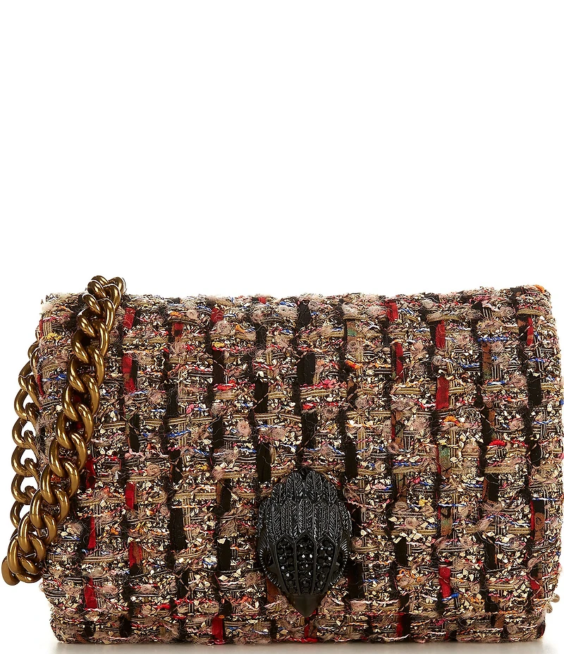 Kurt Geiger London Tweed Mini Kensington Kurt Crossbody Bag