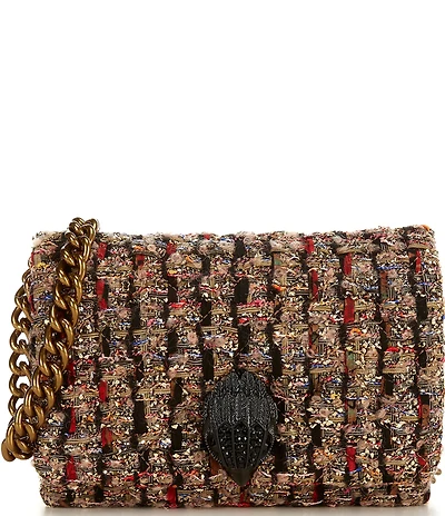 Kurt Geiger London Tweed Mini Kensington Kurt Crossbody Bag