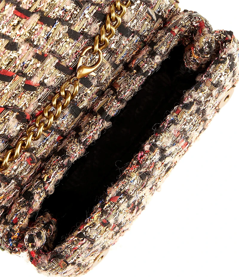 Kurt Geiger London Tweed Mini Kensington Kurt Crossbody Bag