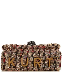 Kurt Geiger London Tweed Mini Kensington Kurt Crossbody Bag
