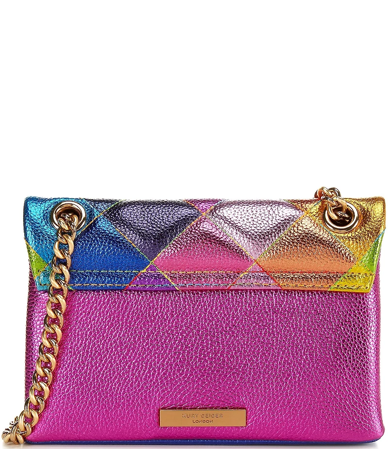 Kurt Geiger London Mini Kensington Metallic Rainbow Crossbody Bag