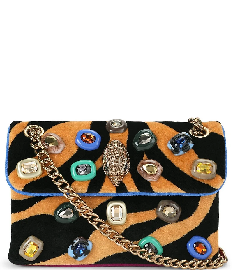 Kurt Geiger London Mini Kensington Ophelia Animal Print Jeweled Crossbody Bag