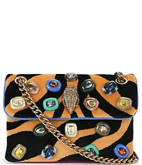Kurt Geiger London Mini Kensington Ophelia Animal Print Jeweled Crossbody Bag