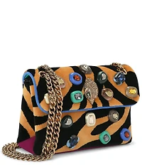Kurt Geiger London Mini Kensington Ophelia Animal Print Jeweled Crossbody Bag