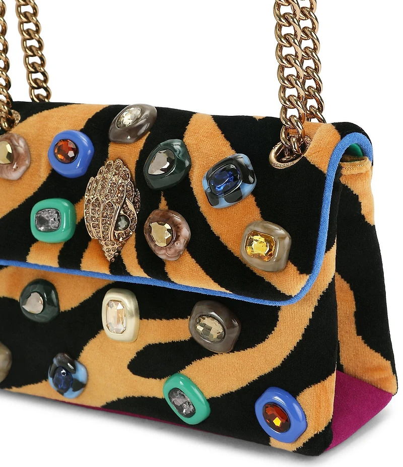 Kurt Geiger London Mini Kensington Ophelia Animal Print Jeweled Crossbody Bag
