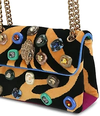 Kurt Geiger London Mini Kensington Ophelia Animal Print Jeweled Crossbody Bag
