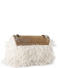 Kurt Geiger London Mini Kensington Studded Faux Fur Crossbody Bag
