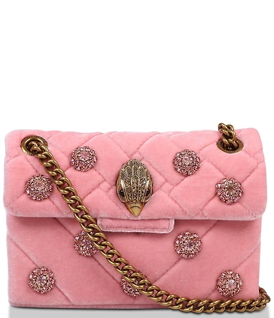 Kurt Geiger London Mini Kensington Velvet Jeweled Crossbody Bag
