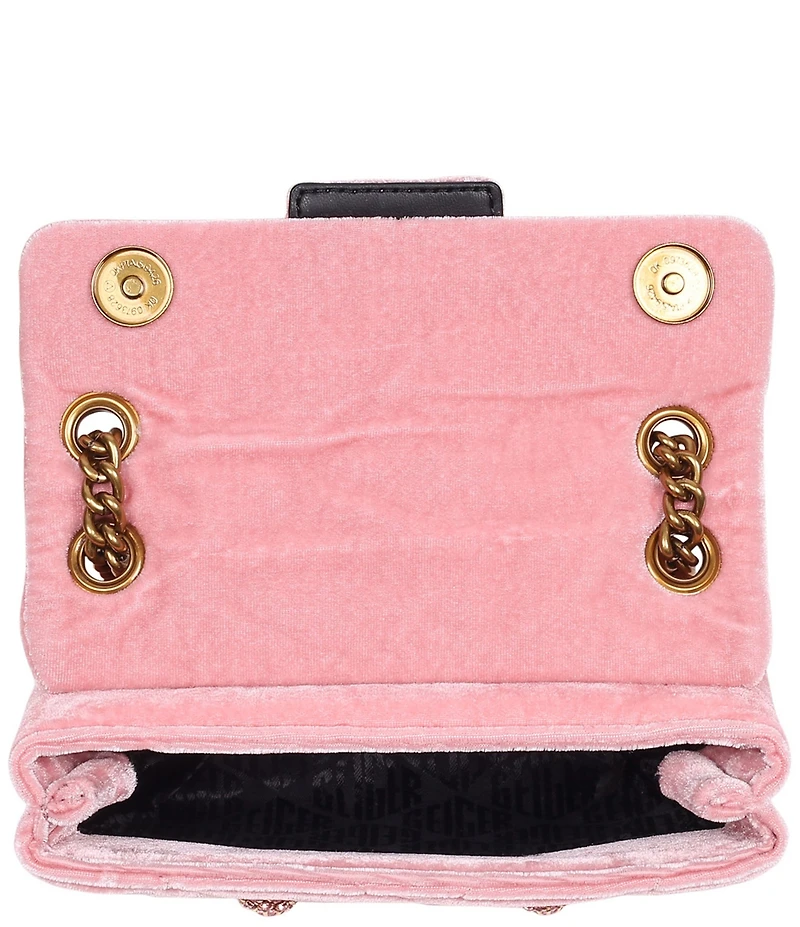Kurt Geiger London Mini Kensington Velvet Jeweled Crossbody Bag