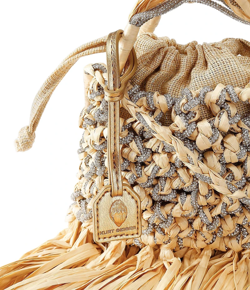 Kurt Geiger London Mini Macrame Crystal Clutch