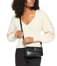 Kurt Geiger London Mini Gold Oxford Leather Crossbody Bag