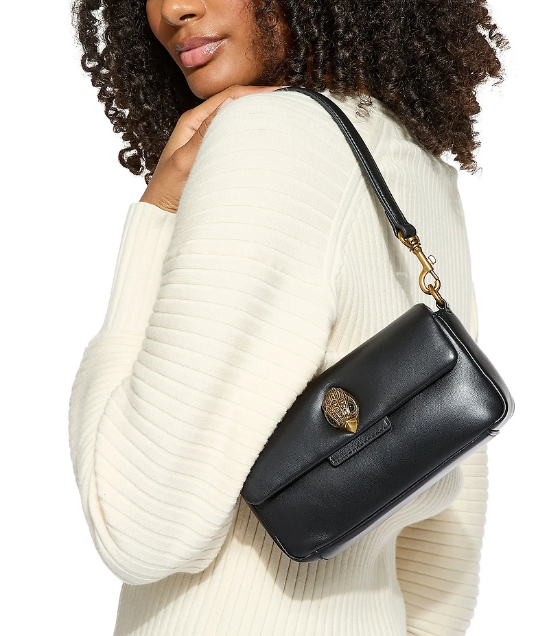 Kurt Geiger London Mini Gold Oxford Leather Crossbody Bag