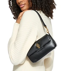 Kurt Geiger London Mini Gold Oxford Leather Crossbody Bag